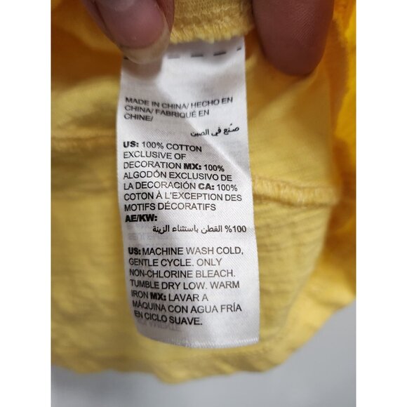 Chicos Zenergy Womens BOHO Hoodie Medium Yellow Full Zip Embroidered Coastal - Picture 6 of 8